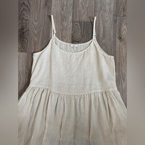 CP Shades “Hazel” linen maxi dress in color sand